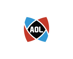 AOL logo design vector template