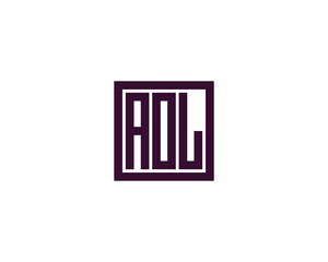 AOL logo design vector template