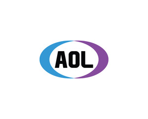 AOL logo design vector template