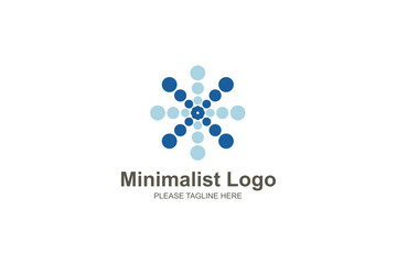 Blue minimalist logo design