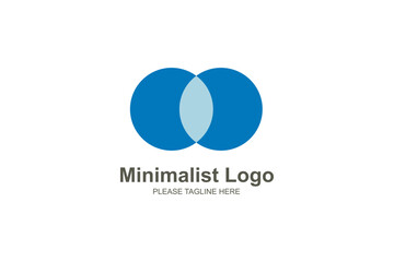 Blue minimalist logo design