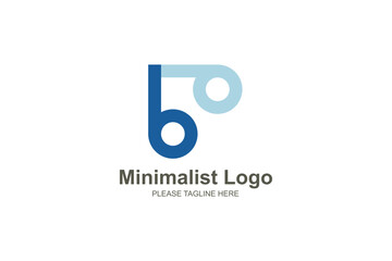 Blue minimalist logo design