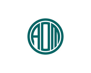 AOM logo design vector template