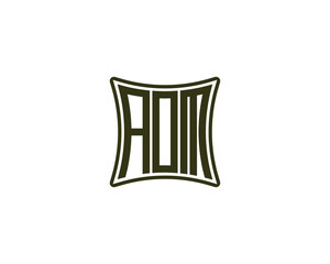 AOM logo design vector template