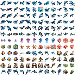 Sea Creatures Animals, Fish, Whales, Shark, Dolphin
