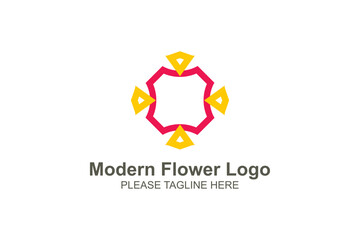 Modern flower logo