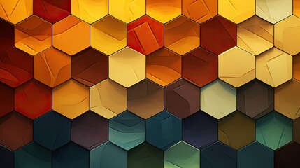 a colorful hexagonal pattern with several colors
