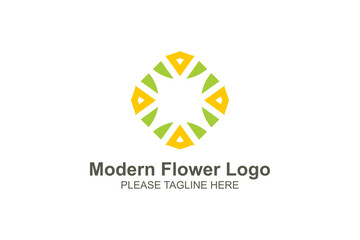 Modern flower logo