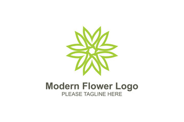 Modern flower logo