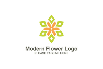 Modern flower logo