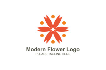 Modern flower logo