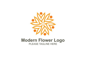 Modern flower logo