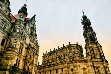 Fototapeta premium Historical buildings in central Dresden, Germany