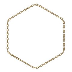 Chain Reaction: Unleash your creative spark with this versatile 3D hexagonal gold chain frame. Let your art be the centerpiece, sparking endless possibilities