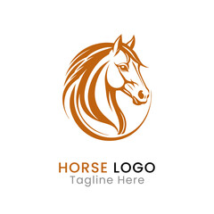 Horse abstract logo design vector template