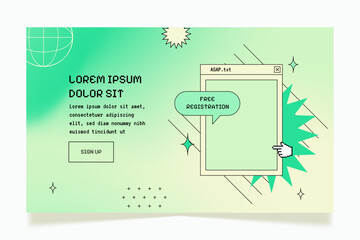 Retro design web template