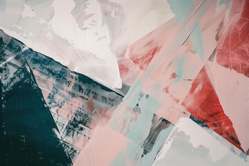 Abstract acrylic painting in pastel tones, abstract background with geometry shape, Generative AI.