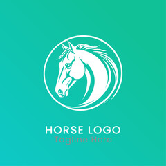 Horse abstract logo design vector template