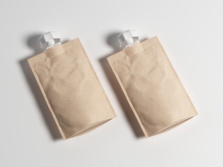 Doy pack with cap mock-up. Doy pack template on studio background.