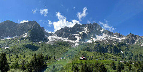Adamello Mountain seen from Passo del Tonale , Italy