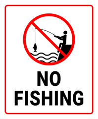 No fishing sign