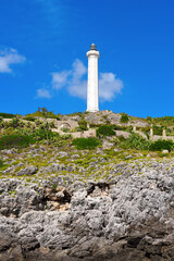 Punta Meliso and the lighthouse of Santa Maria di Leuca built in 1864, 47 meters high, the second tallest in Europe Italy