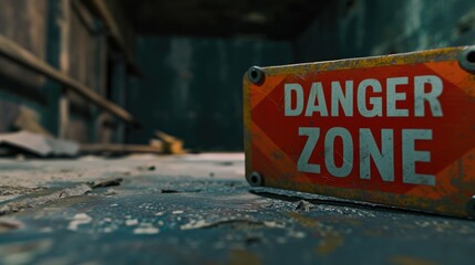Danger board with Danger Zone written on it