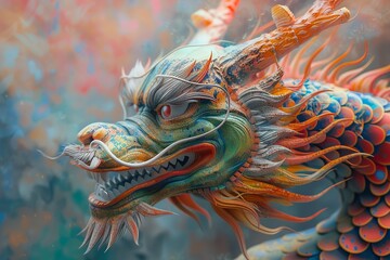 Experience the allure of the colorful Chinese dragon in various artistic styles and enchanting environments, each backdrop highlighting its mythical charm