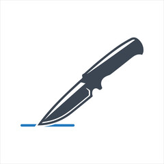 Cutter knife icon. Vector and glyph