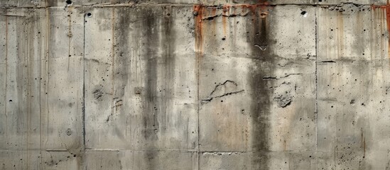 a close up of a concrete wall with rust on it . High quality