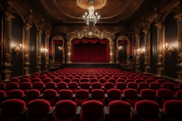 Elegant theater seats in a historic setting
