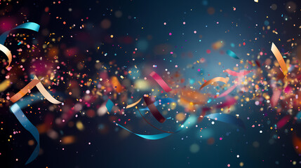 Confetti falling on festive background, confetti background