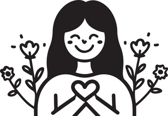 Mother's day vector icon on white background