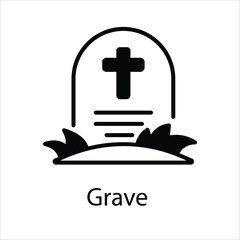 Grave  Icons vector, website, booking sites and mobile apps. Graphic contour logo for offers, commerce, ui ux and other design needs. Vector isolated stock illustration