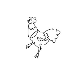 One line rooster