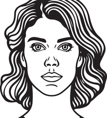 Illustration of a girl on a white background