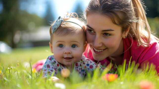 Mother And Baby Love Family Playtime Delight Surrounded In Park At Home, Learning In Early Childhood Development, Parenting, Early Education, Everyday Moments That Bond Mother And Child