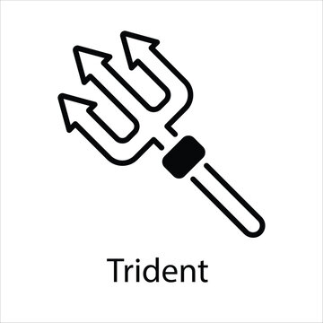 Trident  Icons vector, website, booking sites and mobile apps. Graphic contour logo for offers, commerce, ui ux and other design needs. Vector isolated stock illustration