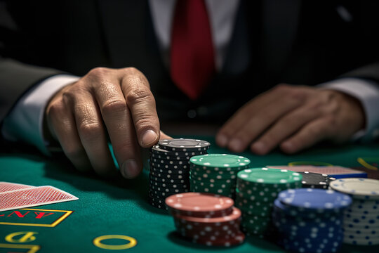 poker player with chips