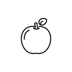 Nectarine line icon isolated on transparent background