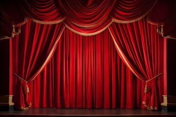 Theater curtains closing after a performance