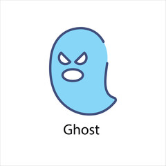 Ghost  Icons vector, website, booking sites and mobile apps. Graphic contour logo for offers, commerce, ui ux and other design needs. Vector isolated stock illustration
