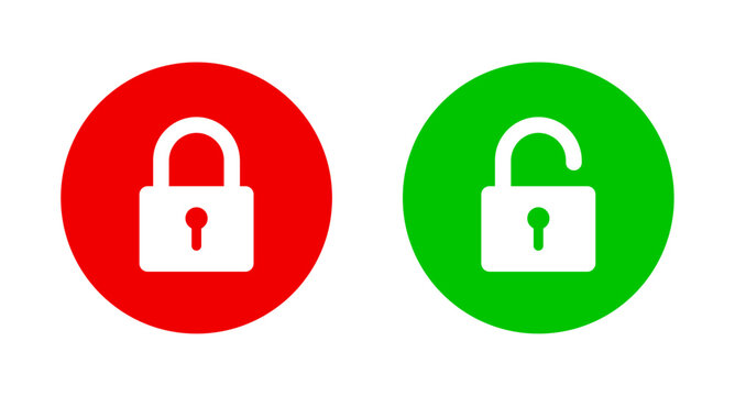 Locked and unlocked lock icon