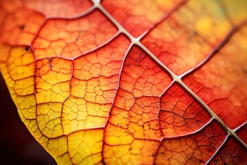 Macro close up of a leaf generative ai