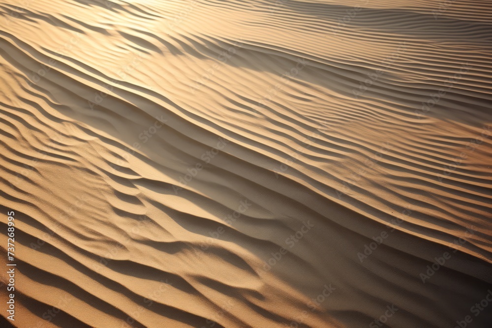 Wall mural mesmerizing patterns created by light and shadow on a beach