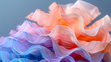 Obraz premium Abstract_thin_glowing_lines_in_motion_calming_colors