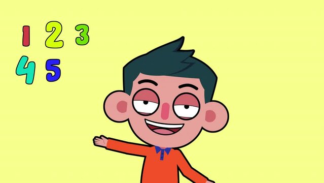 animated cartoon characters recognize numbers 1-10
