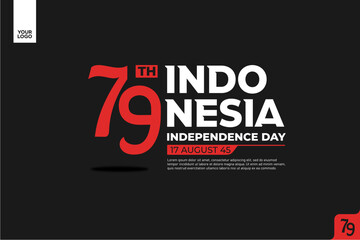 Obraz premium 79th Indonesia Independence Day Logotype.