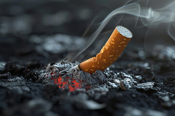 Health awareness campaign poster graphically illustrating the negative impacts of smoking - aimed at educating and preventing tobacco use among the youth.