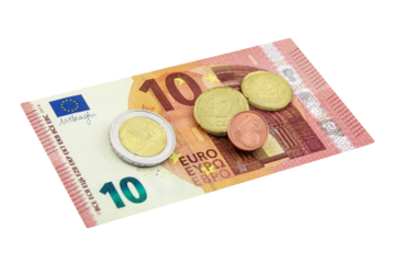 12,41 Euro Mindestlohn in Deutschland und Hintergrund transparent PNG cut out